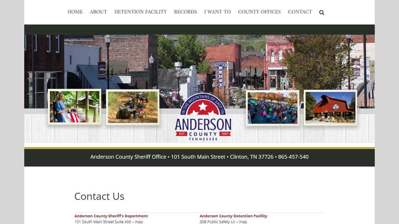 Contact US – Anderson County Sheriff Department